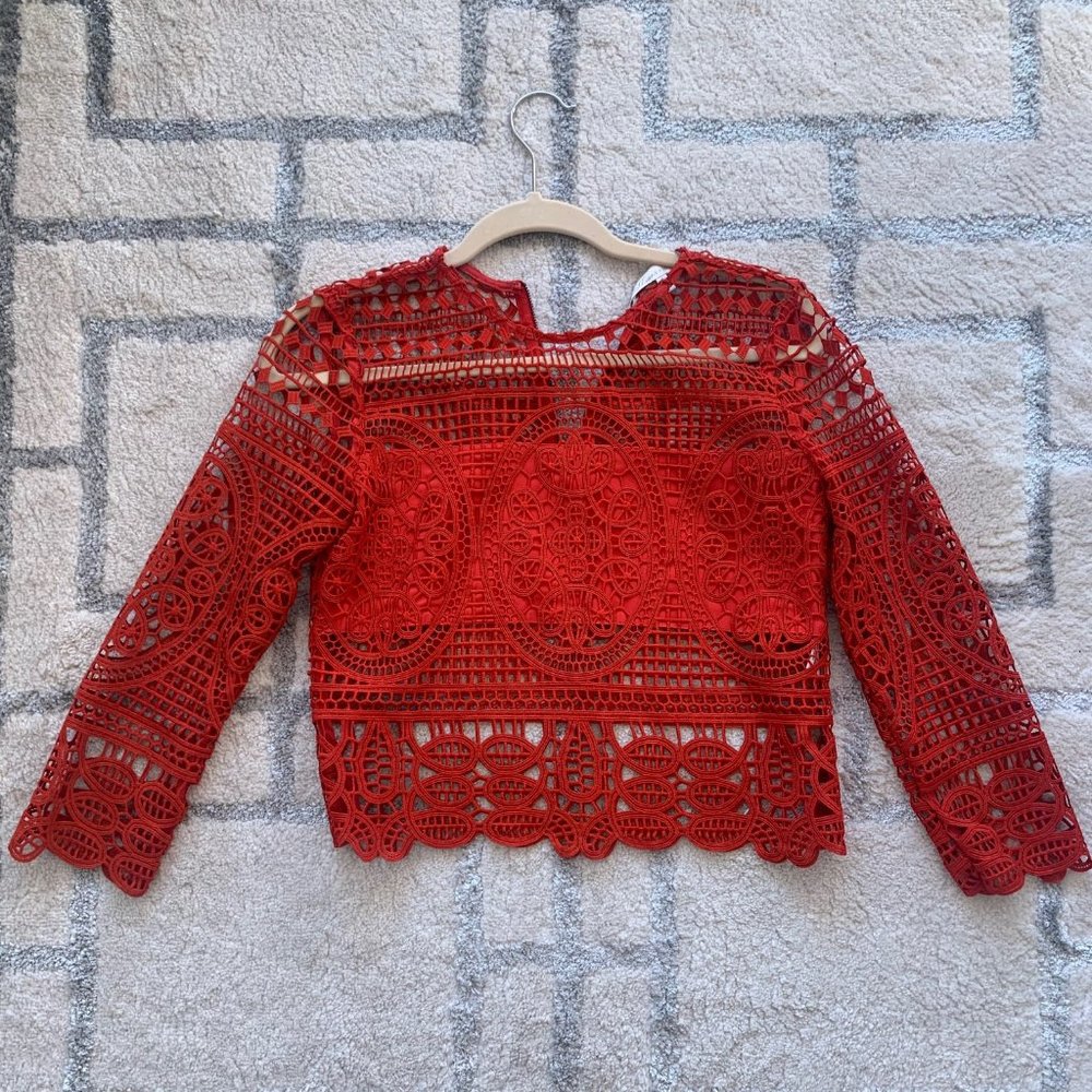Lovers and Friends red lace top-size s